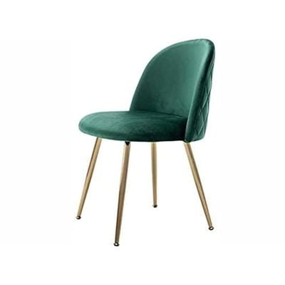 HYDC020 Dining Chairs, Modern Kitchen Chairs Velvet Upholstered Accent Leisure Chairs for Living Room &amp; Dining Set, Green