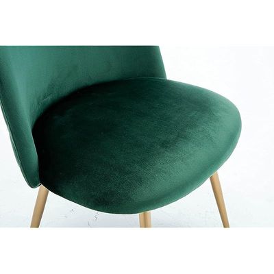 HYDC020 Dining Chairs, Modern Kitchen Chairs Velvet Upholstered Accent Leisure Chairs for Living Room &amp; Dining Set, Green