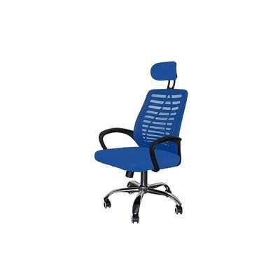 Sleekline HY-903 Mesh Task High Back Chair, High Back Mesh Chair, Ergonomic Swivel Executive Chair Height Rolling Swivel Office Chair - Blue