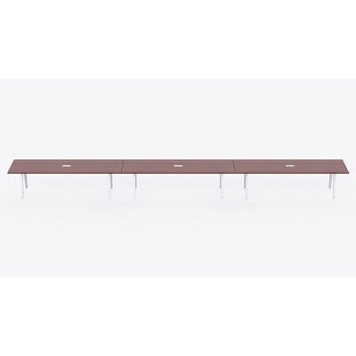 Mahmayi Bentuk 139-60 14 Seater Conference Meeting Table - Modern Office Furniture for Collaborative Work, Executive Boardroom Table with Stylish Design and Durable Construction - Ideal for Business Meetings and Conferences (Apple Cherry)