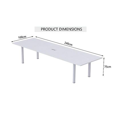 Figura 72-24 6 Seater White Conference-Meeting Table