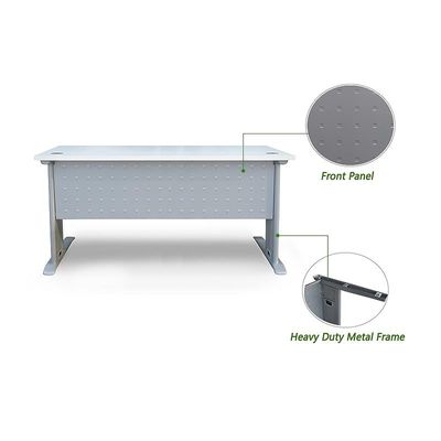 Stazion 1410 Modern Office Desk White with Drawers