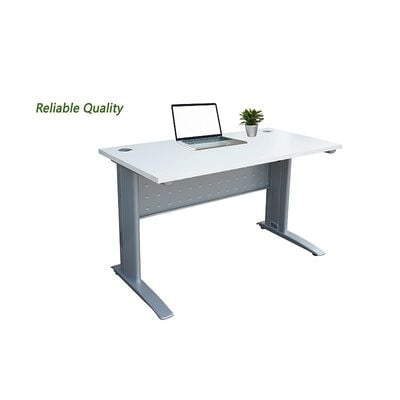 Stazion 1210 Office Desk, Modern Design Executive Desks for Computer Workstation, White with Drawers