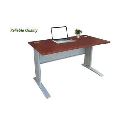 Stazion 1410 Office Desk, Modern Design Executive Desks for Computer Workstation, Apple Cherry with Drawers