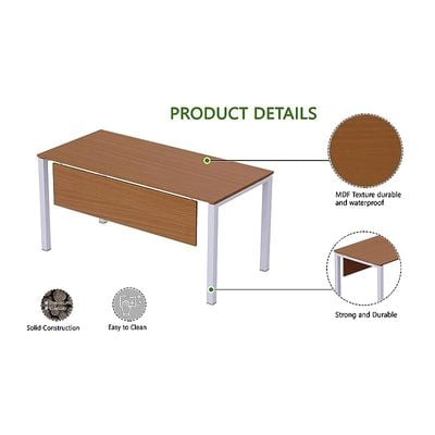 Mahmayi Figura 72-14 U-Shaped Conference Meeting Table for Office, School, or Classroom, Large 12 Person Capacity with Elegant Design and Durability, Ideal for Meetings, Events, Seminars, and Collaborative Workspaces (12 Seater, Light Walnut) 