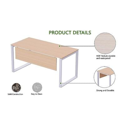 Mahmayi Vorm 136-14 U-Shaped Conference Meeting Table for Office, School, or Classroom, Large 12 Person Capacity with Elegant Design and Durability, Ideal for Meetings, Events, Seminars, and Collaborative Workspaces (12 Seater, Oak)