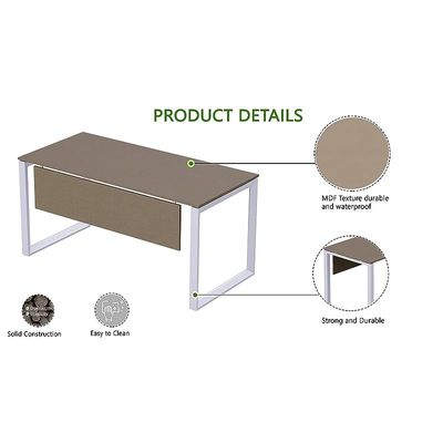 Mahmayi Vorm 136-14 U-Shaped Conference Meeting Table for Office, School, or Classroom, Large 12 Person Capacity with Elegant Design and Durability, Ideal for Meetings, Events, Seminars, and Collaborative Workspaces (12 Seater, Brown Linen)