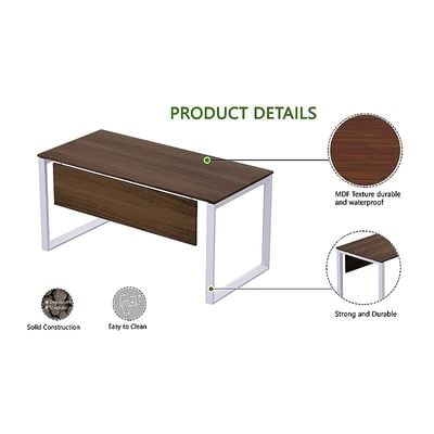 Mahmayi Vorm 136-16 U-Shaped Conference Meeting Table for Office, School, or Classroom, Large 12 Person Capacity with Elegant Design and Durability, Ideal for Meetings, Events, Seminars, and Collaborative Workspaces (12 Seater, Dark Walnut)