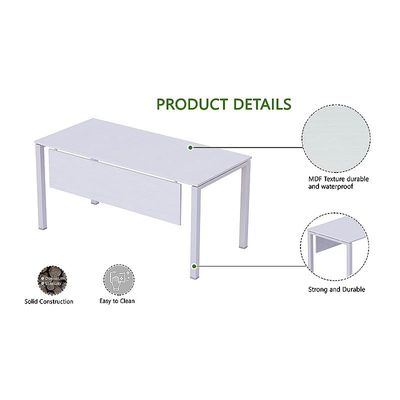 Mahmayi Figura 72-16 U-Shaped Conference Meeting Table for Office, School, or Classroom, Large 12 Person Capacity with Elegant Design and Durability, Ideal for Meetings, Events, Seminars, and Collaborative Workspaces (12 Seater, White) 