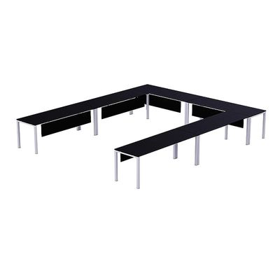 Figura 72-16 12 Seater Black U-Shaped Conference-Meeting Table