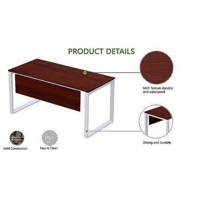 Mahmayi Vorm 136-16 U-Shaped Conference Meeting Table for Office, School, or Classroom, Large 12 Person Capacity with Elegant Design and Durability, Ideal for Meetings, Events, Seminars, and Collaborative Workspaces (12 Seater, Apple Cherry)