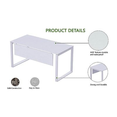 Mahmayi Vorm 136-12 U-Shaped Conference Meeting Table for Office, School, or Classroom, Large 12 Person Capacity with Elegant Design and Durability, Ideal for Meetings, Events, Seminars, and Collaborative Workspaces (12 Seater, White)