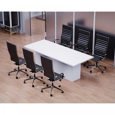 Ultra Finished Conference Table for Office, Office Meeting Table, Conference Room Table - White, 240CM
