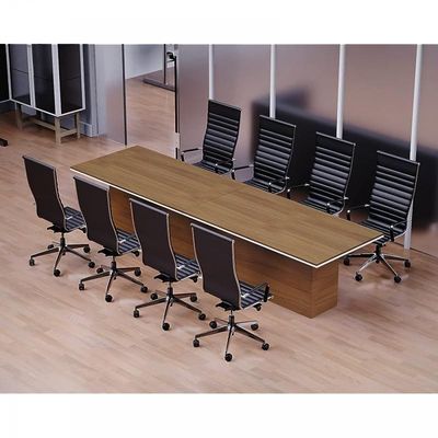 Ultra-Designed Conference Table for Office, Office Meeting Table, Conference Room Table - Natural Dijon Walnut, 360CM