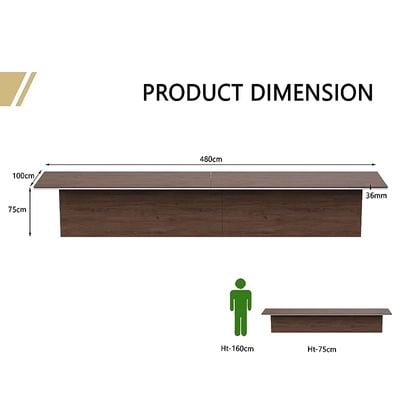 Stylish Conference Table for Office, Office Meeting Table, Conference Meeting Room Table - Truffle Davos Oak, 480CM