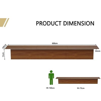 Ultra-Desgined Conference Table for Office, Office Meeting Table, Conference Room Table - Natural Dijon Walnut, 600CM