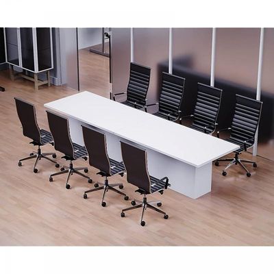 Stylish Conference Table Office Meeting Table, Conference Room Table - White, 360CM