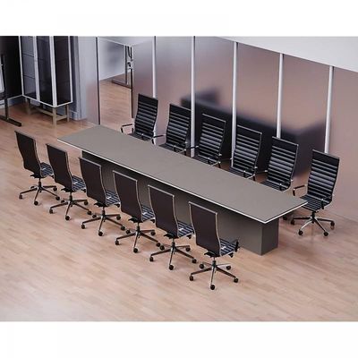 Modern Conference Table, Conference Meeting Table, Conference Room Table - Anthracite Linen, 480CM