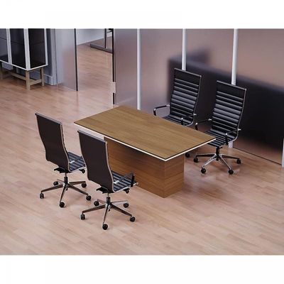 Modern Conference Table for Office, Office Meeting Table, Conference Room Table - Natural Dijon Walnut, 180CM