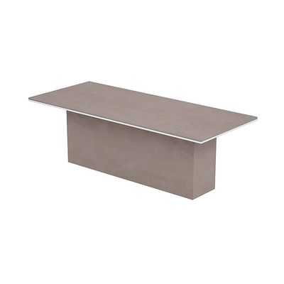 Simplistic Conference Meeting Table for Office, Office Meeting Table, Conference Room Table - Light Concrete, 240CM
