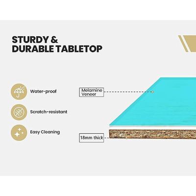 Simplistic Conference Meeting Table for Office, Office Meeting Table, Conference Room Table - Light Concrete, 240CM