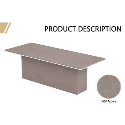 Simplistic Conference Meeting Table for Office, Office Meeting Table, Conference Room Table - Light Concrete, 240CM