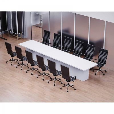 Ultra-Modern Conference Table for Office, Office Meeting Table, Conference Meetin Room Table - White, 480CM