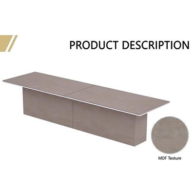 Ultra-Crafted Conference Meeting Table, Office Meeting Table, Conference Room Table - Light Concrete, 360CM
