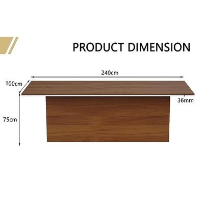 Stylish Conference Meeting Table, Office Meeting Table, Conference Room Table - Natural Dijon Walnut, 240CM