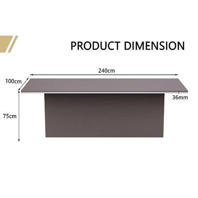 Advanced Conference Table for Office, Office Meeting Table, Conference Room Table - Anthracite Linen, 240CM