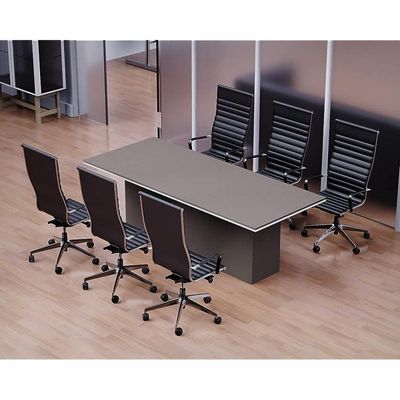 Advanced Conference Table for Office, Office Meeting Table, Conference Room Table - Anthracite Linen, 240CM