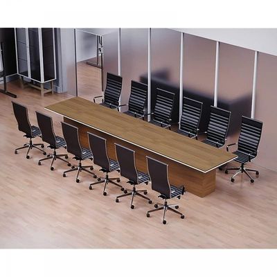 Ultra-Crafted Conference Table for Office, Meeting Table, Conference Room Table - Natural Dijon Walnut, 480CM