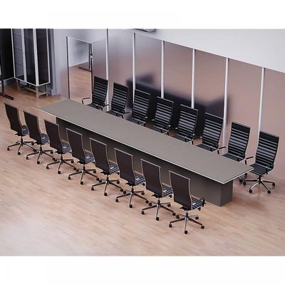 Simplistic Conference Table for Office, Office Meeting Table, Conference Room Table - Anthracite Linen, 600CM