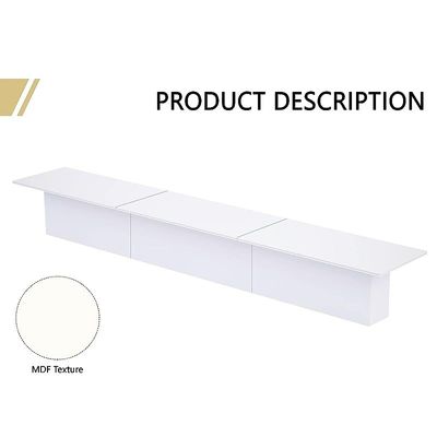 Modern Conference Table for Office, Office Meeting Table, Conference Room Table - White, 600CM