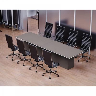 Stylish Conference Table for Office, Office Meeting Table, Conference Room Table - Anthracite Linen, 360CM