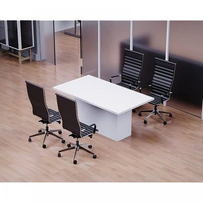 Ultra-Modern Conference Table for Conference Room, Office Meeting Table, Conference Room Table - White, 180CM