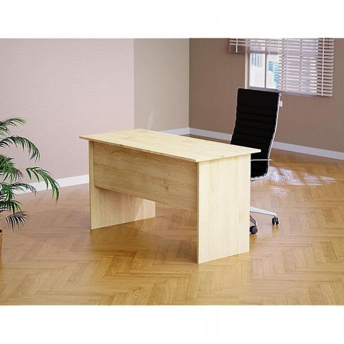 Writing Desk, MP1 140x80 Writing Table with Hanging Pedestal, Modern Home Office Desks for Student Study Laptop PC - Oak