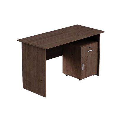 Mahmayi MP1 160x80 Writing Table with Mobile Drawer - Modern Office Desk for Home & Work, Ergonomic Design, Study Desk with Storage, Sturdy Computer Table for Office, Bedroom, Living Room (Brown)