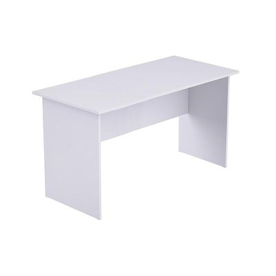 Study Writing Desk, MP1 160x80 Writing Table Without Drawers, Modern Home Office Desks for Student Study Laptop PC - White