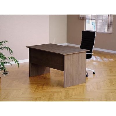 Computer Desk, MP1 140x80 Writing Table with Hanging Pedestal, Modern Home Office Desks for Student Study Laptop PC - Brown