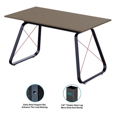 Home Office Computer Desk (146cm All Black Gaming Table)