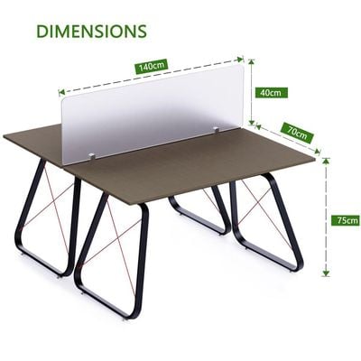 Home Office Computer Desk (146cm All Black Gaming Table)