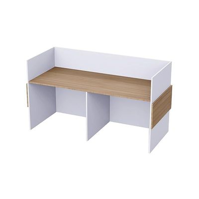 REC-1 Reception Desk For Front Office Desk, Premium Quality Office Reception Desk (White-Coco Bolo)