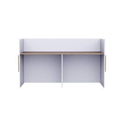 REC-1 Reception Desk For Front Office Desk, Premium Quality Office Reception Desk (White-Coco Bolo)