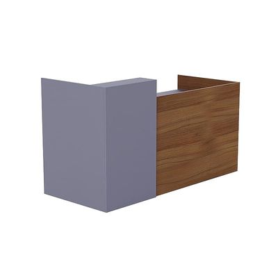 REC-2 Designer Reception Desk For Office Space, Front Office Desk (Natural Dijon Walnut-Dust Grey)