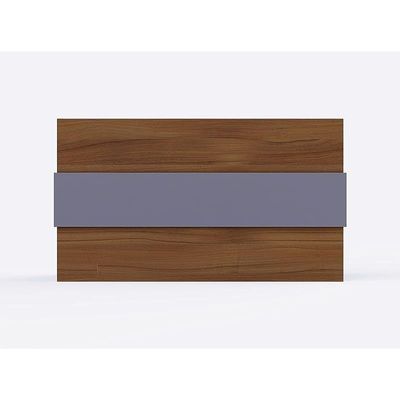 REC-1 Reception Desk For Front Office Desk, Premium Quality Office Reception Desk (Natural Dijon Walnut-Dust Grey)