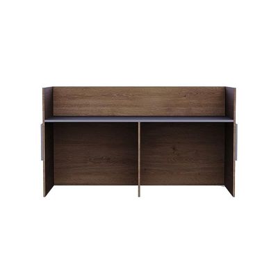 REC-1 Reception Desk For Front Office Desk, Premium Quality Office Reception Desk (Truffle Davos Oak-Dust Grey)