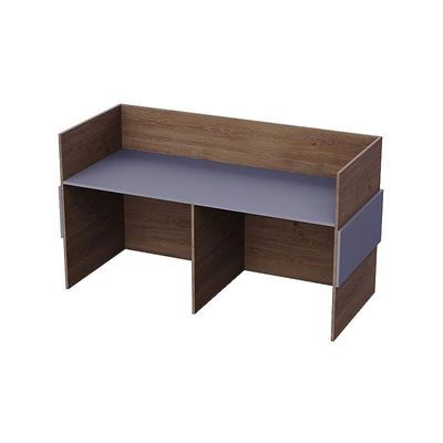 REC-1 Reception Desk For Front Office Desk, Premium Quality Office Reception Desk (Truffle Davos Oak-Dust Grey)