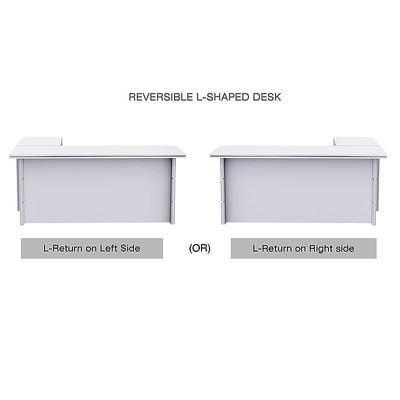 Executive LShape Desk for Computer Workstation (White)