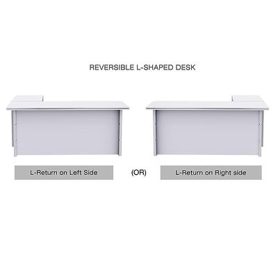 Executive LShape Desk for Computer Workstation (White)